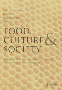 Cover image for Food, Culture & Society, Volume 19, Issue 1, 2016