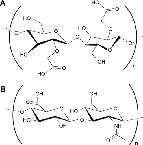 Figure 1 Structure of CMC and HA.