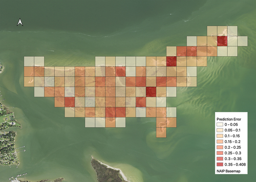 Figure 7. Prediction error of each patch (Goodwin Islands).