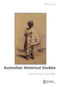 Cover image for Australian Historical Studies, Volume 53, Issue 3, 2022