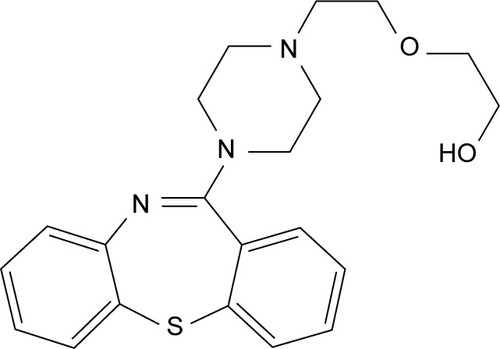 Figure 1 Chemical structural formula of quetiapine.