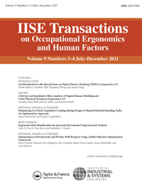Cover image for IISE Transactions on Occupational Ergonomics and Human Factors, Volume 9, Issue 3-4, 2021