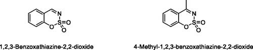 Figure 1. Structures of 1,2,3-benzoxathiazine-2,2-dioxide and its methyl derivative.