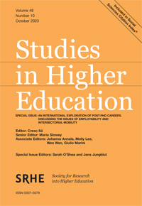 Cover image for Studies in Higher Education, Volume 48, Issue 10, 2023