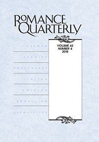 Cover image for Romance Quarterly, Volume 65, Issue 4, 2018