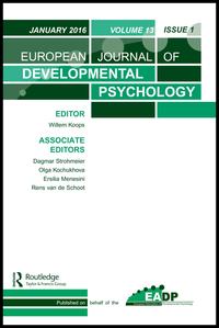 Cover image for European Journal of Developmental Psychology, Volume 13, Issue 1, 2016