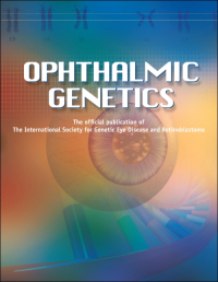 Cover image for Ophthalmic Genetics, Volume 42, Issue 1, 2021
