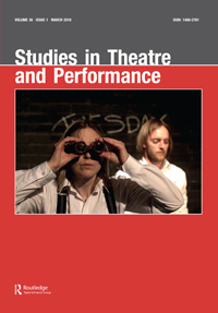 Cover image for Studies in Theatre and Performance, Volume 38, Issue 1, 2018