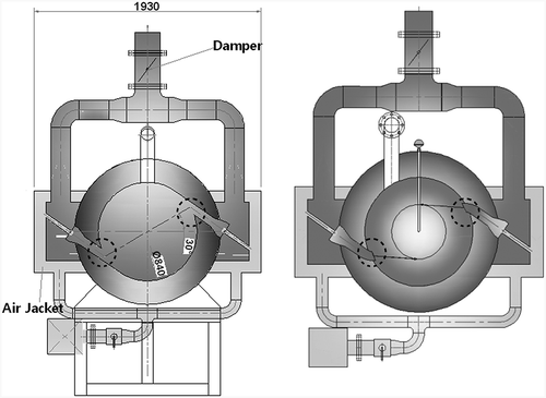 Figure 4. Two different configurations of the venturi tubes (left: straight-tip venturi tube; right: round-tip venturi tube).