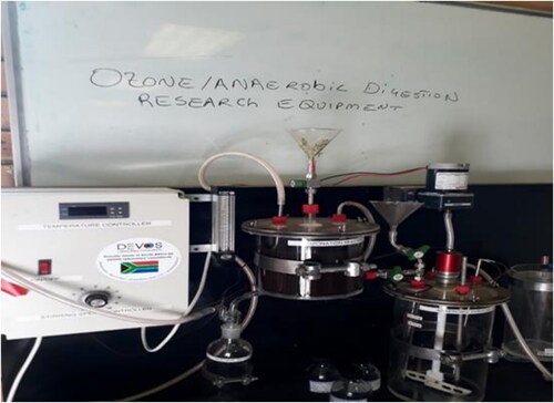 Figure 3. Ozone treatment reactor loaded with FFS PRW.