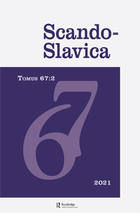 Cover image for Scando-Slavica, Volume 67, Issue 2, 2021