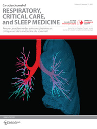 Cover image for Canadian Journal of Respiratory, Critical Care, and Sleep Medicine, Volume 5, Issue sup1, 2021