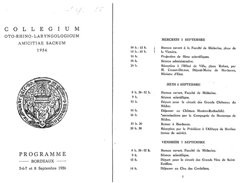 Figure 7. Scientific programme meeting, Bordeaux 1956. Source: Archives of the Collegium.