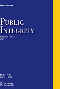 Cover image for Public Integrity, Volume 22, Issue 4, 2020
