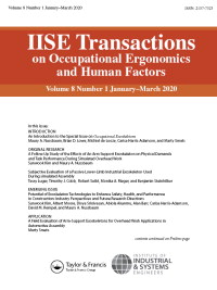 Cover image for IISE Transactions on Occupational Ergonomics and Human Factors, Volume 8, Issue 1, 2020