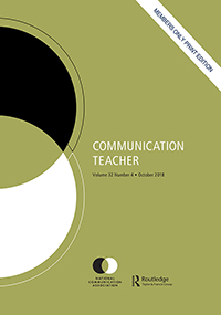 Cover image for Communication Teacher, Volume 32, Issue 4, 2018