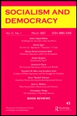 Cover image for Socialism and Democracy, Volume 13, Issue 2, 1999