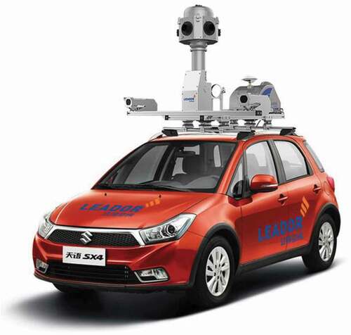 Figure 6. The mobile mapping vehicle system developed by Leador Spatial Information Technology Corporation