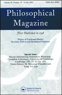 Cover image for Philosophical Magazine A, Volume 73, Issue 4, 1996