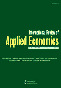 Cover image for International Review of Applied Economics, Volume 29, Issue 6, 2015