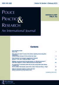Cover image for Police Practice and Research, Volume 18, Issue 1, 2017