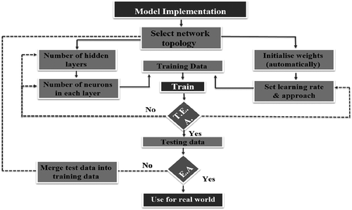 Figure 5. The network training and development flowchart.