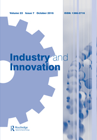 Cover image for Industry and Innovation, Volume 23, Issue 7, 2016