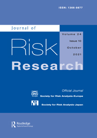 Cover image for Journal of Risk Research, Volume 24, Issue 10, 2021