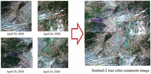 Figure 5. Poyang Lake optical image of Sentinel-2 before flood.