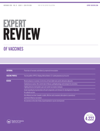 Cover image for Expert Review of Vaccines, Volume 15, Issue 11, 2016
