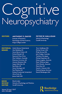 Cover image for Cognitive Neuropsychiatry, Volume 22, Issue 5, 2017
