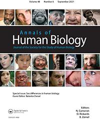 Cover image for Annals of Human Biology, Volume 48, Issue 6, 2021