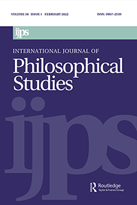 Cover image for International Journal of Philosophical Studies, Volume 30, Issue 1, 2022