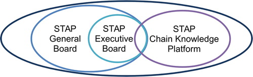 Figure 3. STAP organisational structure.