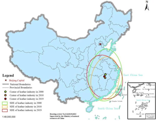 Figure 2. The spatial pattern of Chinese leather industry.Source: Authors compilation.