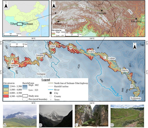 Figure 2. Geographical location and geomorphology type of the study area.