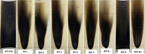 Figure 6. Fire tests results of PUFs.