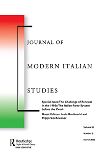 Cover image for Journal of Modern Italian Studies, Volume 28, Issue 2, 2023