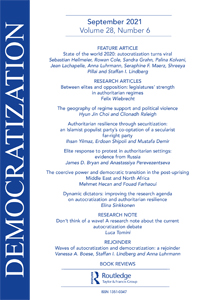 Cover image for Democratization, Volume 28, Issue 6, 2021
