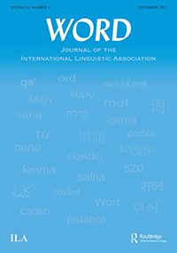 Cover image for WORD, Volume 61, Issue 4, 2015