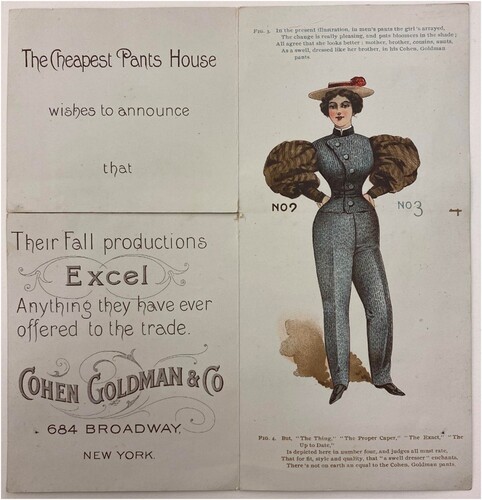 Figure 24. Cohen Goldman & Co. advertising card, American. Jay T. Last Collection of Graphic Arts and Social History at the Huntington Library in San Marino, California. Binder: UNCATALOGUED Mechanical Kickers, etc.