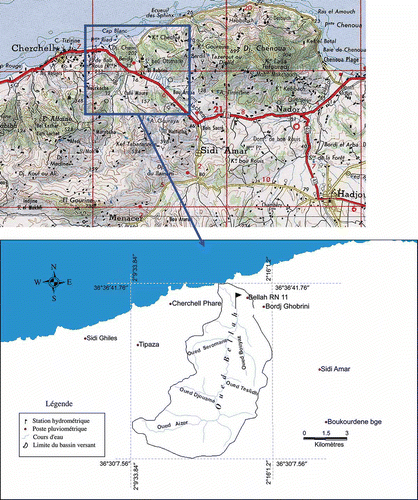 Fig. 1 Situation de la région d'étude (Oued Bellah).