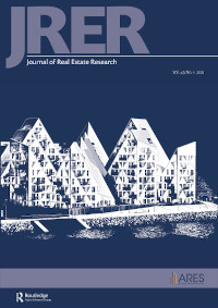 Cover image for Journal of Real Estate Research, Volume 43, Issue 1, 2021