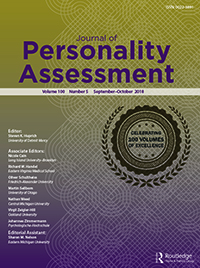 Cover image for Journal of Personality Assessment, Volume 100, Issue 5, 2018