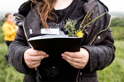 Figure 4. Collecting wildflowers for inspiration. Image captured by an Urban Wilderness facilitator.