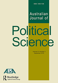 Cover image for Australian Journal of Political Science, Volume 51, Issue 3, 2016
