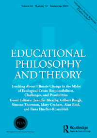 Cover image for Educational Philosophy and Theory, Volume 55, Issue 10, 2023