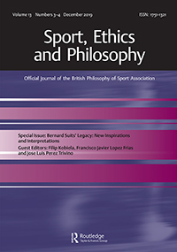 Cover image for Sport, Ethics and Philosophy, Volume 13, Issue 3-4, 2019