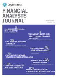 Cover image for Financial Analysts Journal, Volume 78, Issue 3, 2022