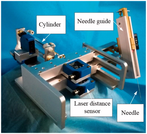Figure 2. Prototype of the pneumatic needle puncture robot.